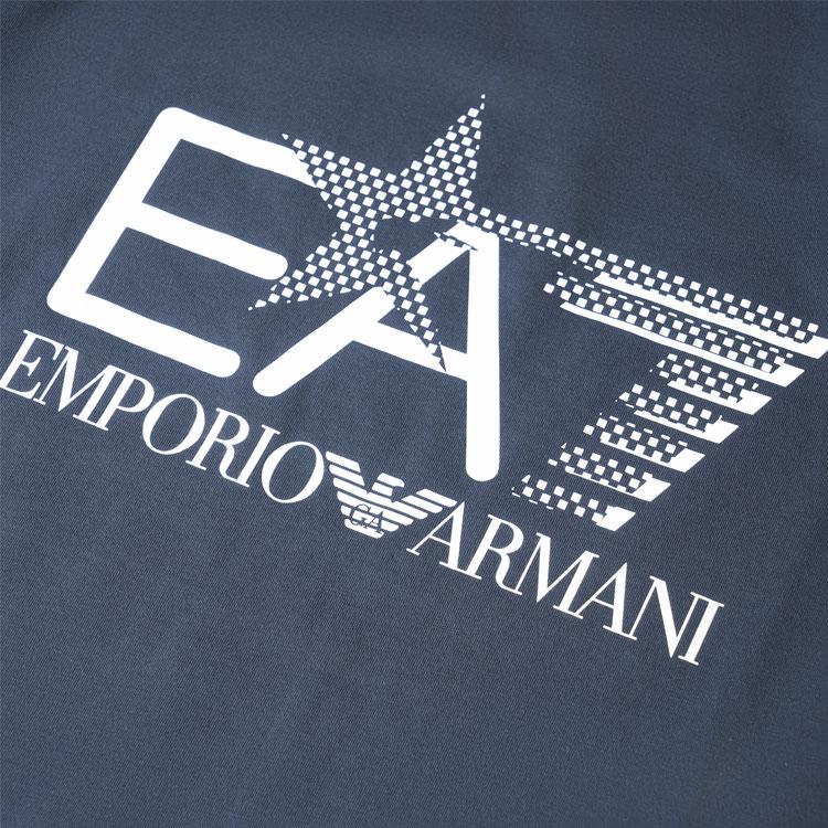 Emporio Armani Logo Letter Number Print Round Neck Short Sleeve T-Shirt Men Tops Dark-Green 3HPT82-PJ03Z-1578