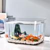 Transparent Desktop Goldfish Bowl PET Tabletop Fish Tank Mobile Small Fish Tank  Home