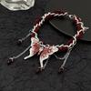 Red Velvet Butterfly Tassel Necklace, Women's Sweet And Cool Temperament, Fashionable And Luxurious Design, Collarbone Chain