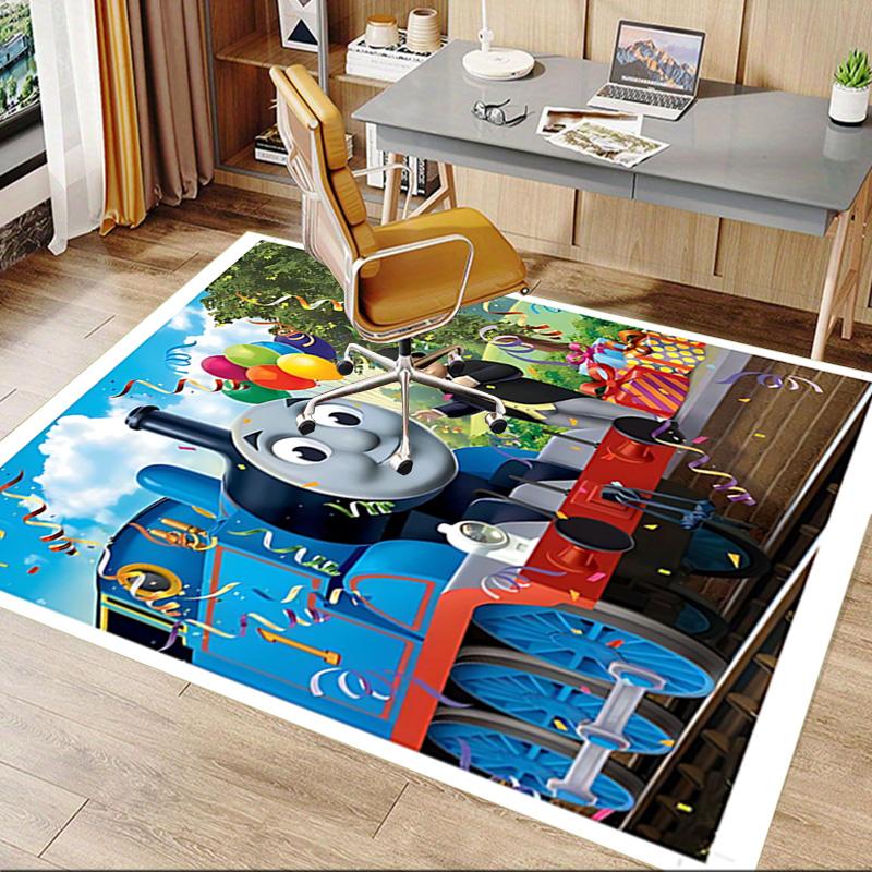 1pc Thomas Balloons Celebration Carpet for Playroom Bedroom Living Room Sofa Home Decor,kids Game Area Rug Non-slip Floor Mat Y73048