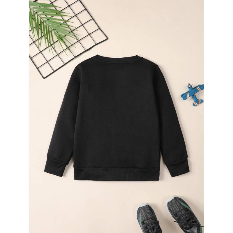 New Children's Novelty Soccer Graphic Sweatshirt, Autumn/Winter 2D Print O-Neck Pullover, Kids' Daily and Holiday Long