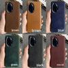Honor 70 Leather Half-Cover Case - Genuine Cowhide Crazy Horse Leather, High-end Protection for Honor 70, 70se, and 70Pro.