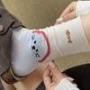 Female Spring and Summer Style Thin Pure Cotton Cute Cartoon Cat Boneless Tube Stack Socks