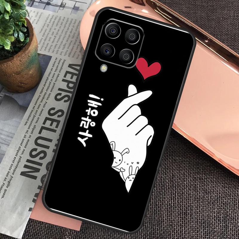 Korean Finger Heart Love Case For Samsung Galaxy M32 M31 M12 M52 M13 M33 M53 M11 M51 M15 M55 M14 M34 M54 M20 M30s