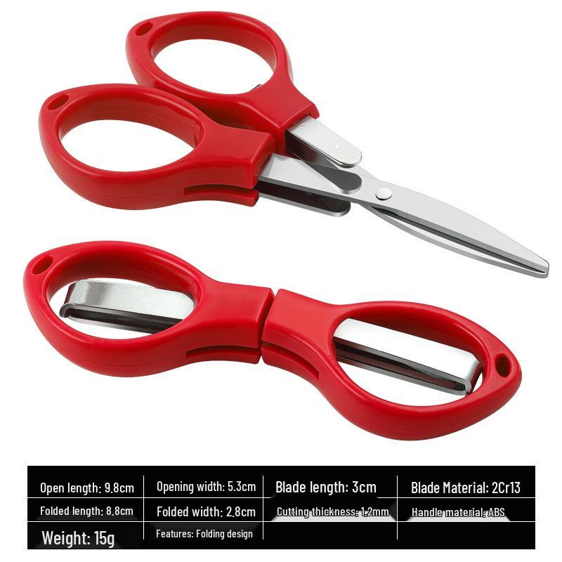 Multi-functional Folding Stainless Steel Scissors for DIY, Sewing, Paper Cutting, and Office Use