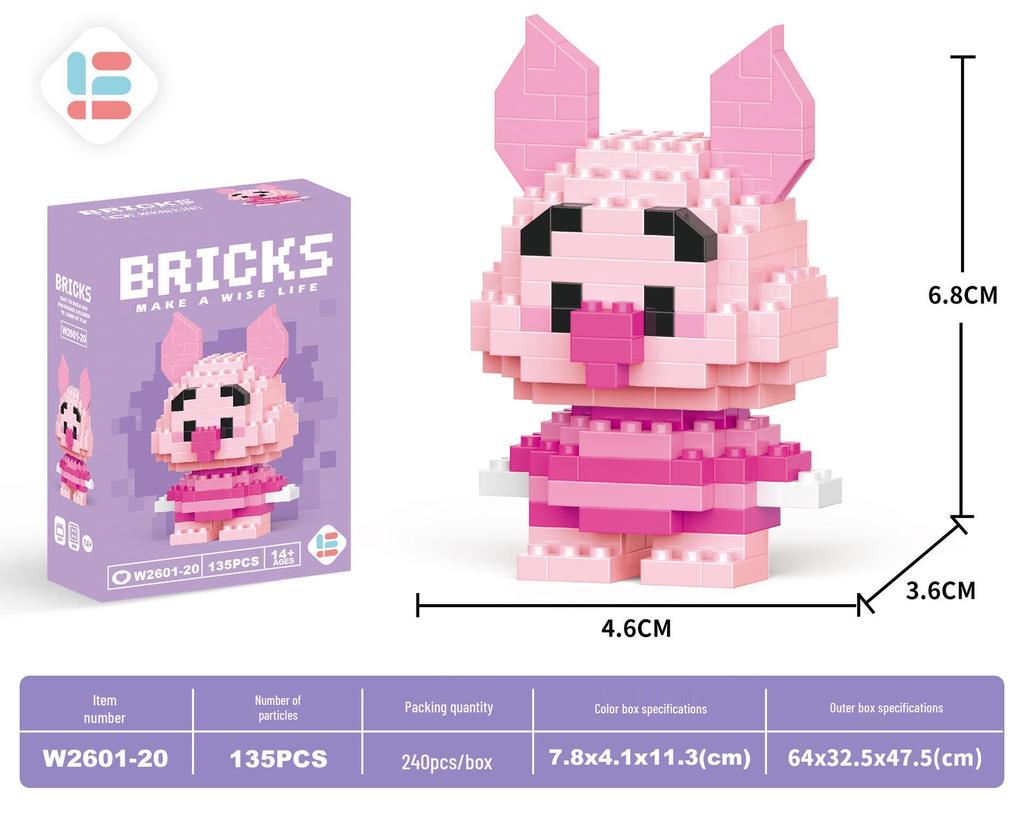 Stavebnice Santa Clause z mikročástic: 60 typů, Slepá krabička kompatibilní s Lego