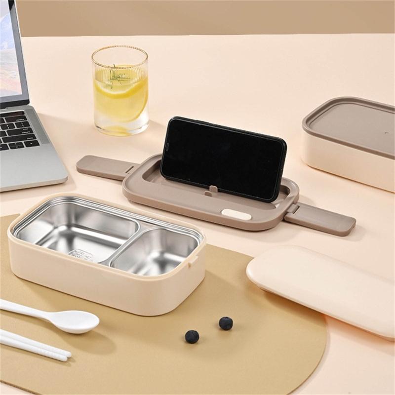 Bento Boxes Double Layer Student Food Storage Container Keep Warm Sealing Boxes 304 Stainless Steel Lunch Box for Office