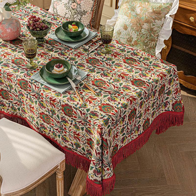 Dusker Duk For Spisebord Rektangulær Firkantet Trykk Kaffeborddeksel Festarrangementer Dekor Amerikansk Stil