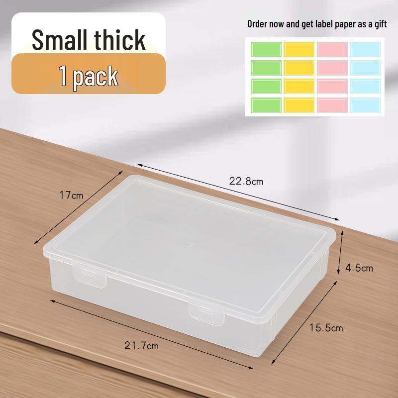 A4 Transparent Plastic Document Storage Box Folder