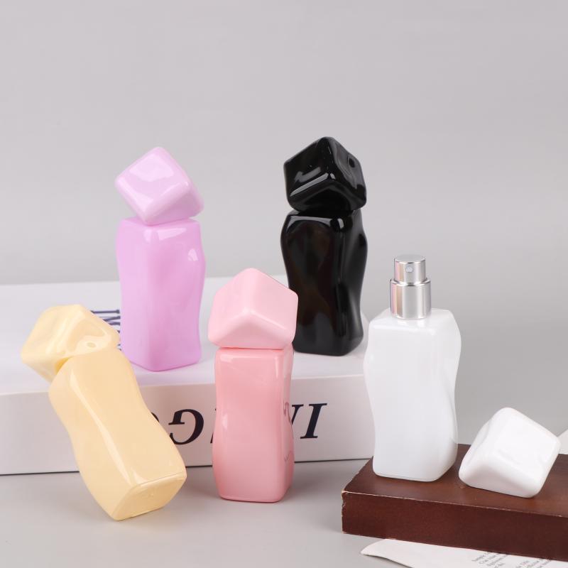 1Pcs 30Ml Refill Perfume Spray Bottle Glass Empty Portable Perfume Bottle For Woman Macaron Makeup Rehydration Container