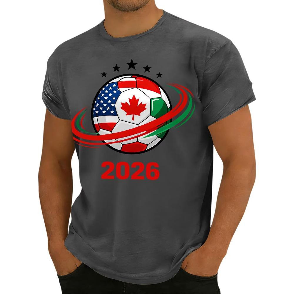 2026 North America Soccer TShirt USA Canada Mexico Football Supporter TShirt Soccer Part Supplies Clothing Men Women Cotton Top