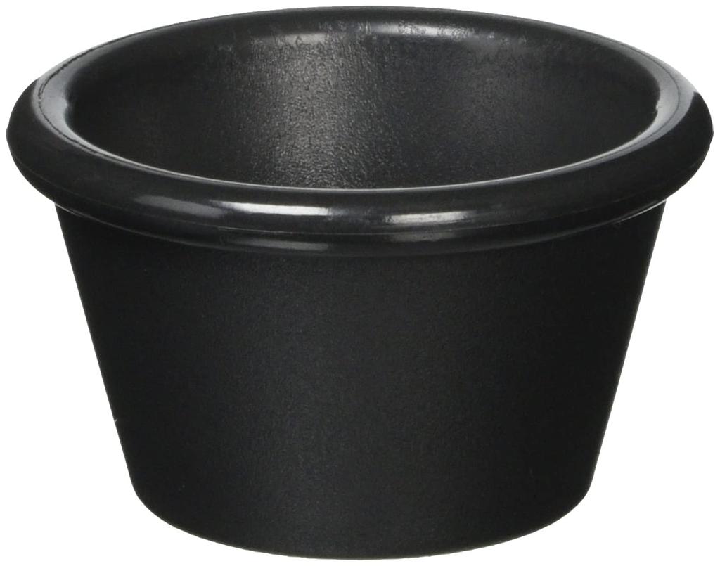 Unbreakable Heat-Resistant Cocotte Soufflé Small Plate, Black, 6cm Diameter X 3cm Height, 45cc Capacity, Pack of 20, Heat Resistant Up To 200°C,