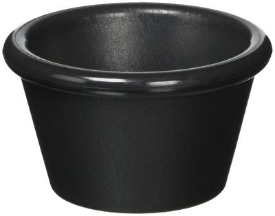 Nietłukąca Żaroodporna Kokilka do Sufletu Mały Talerzyk, Czarny, Średnica 6cm x Wysokość 3cm, Pojemność 45cc, Opakowanie 20 sztuk, Odporna na ciepło do 200°C,