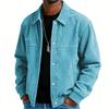 Giacca da Uomo a Colore Unito Casual Manica Lunga Abbottonatura Davanti Cappotto Stile Semplice Capospalla Leggero Adatto per l'Uso Quotidiano e per Stratificare