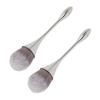 2pcs Multipurpose Nail Art Powder Brush Ergonomic Handle Powder Remover Brush  For Manicure Use
