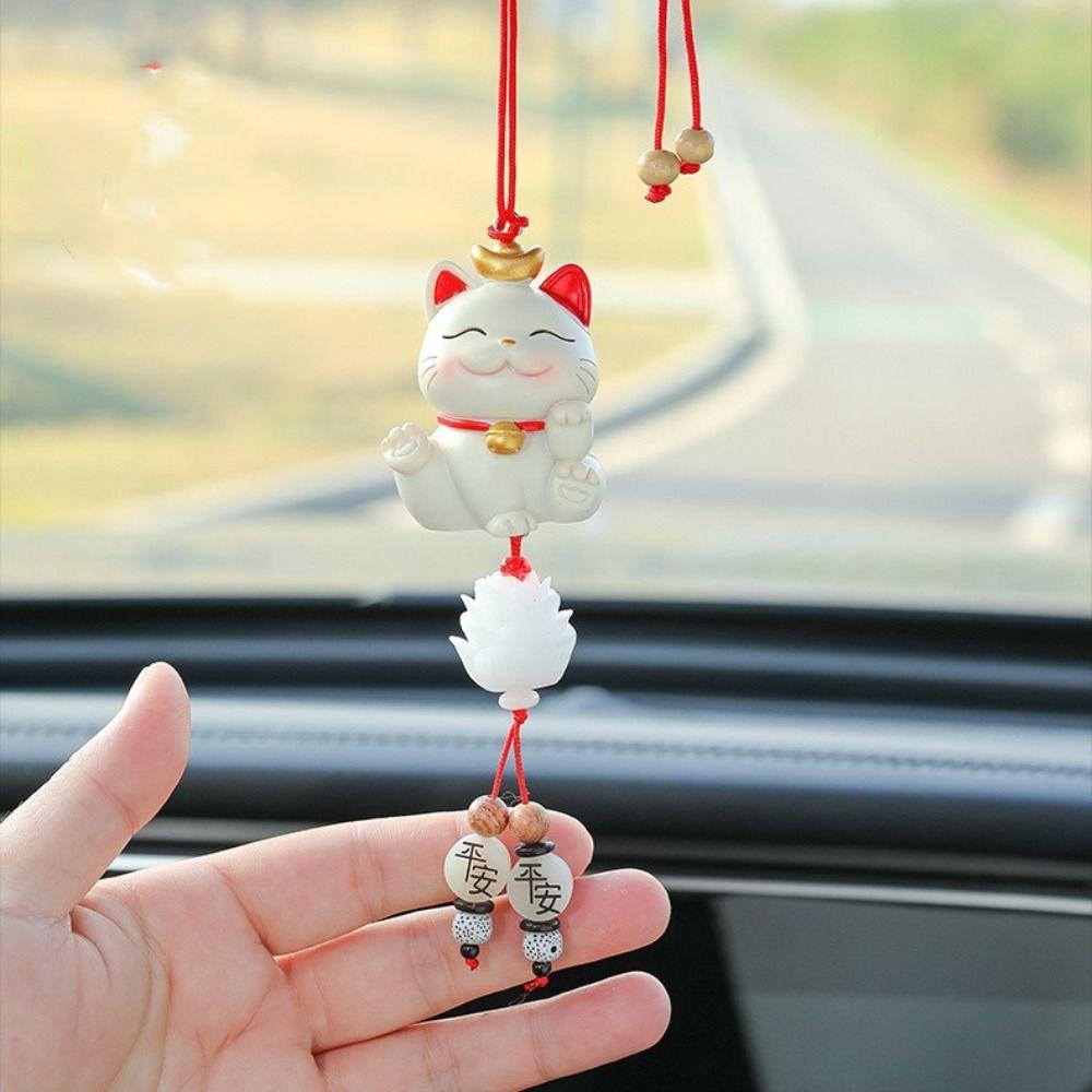 

Благословение зеркало заднего вида висит креативный автомобильный кулон Lucky Cat аксессуары для интерьера автомобильные украшения