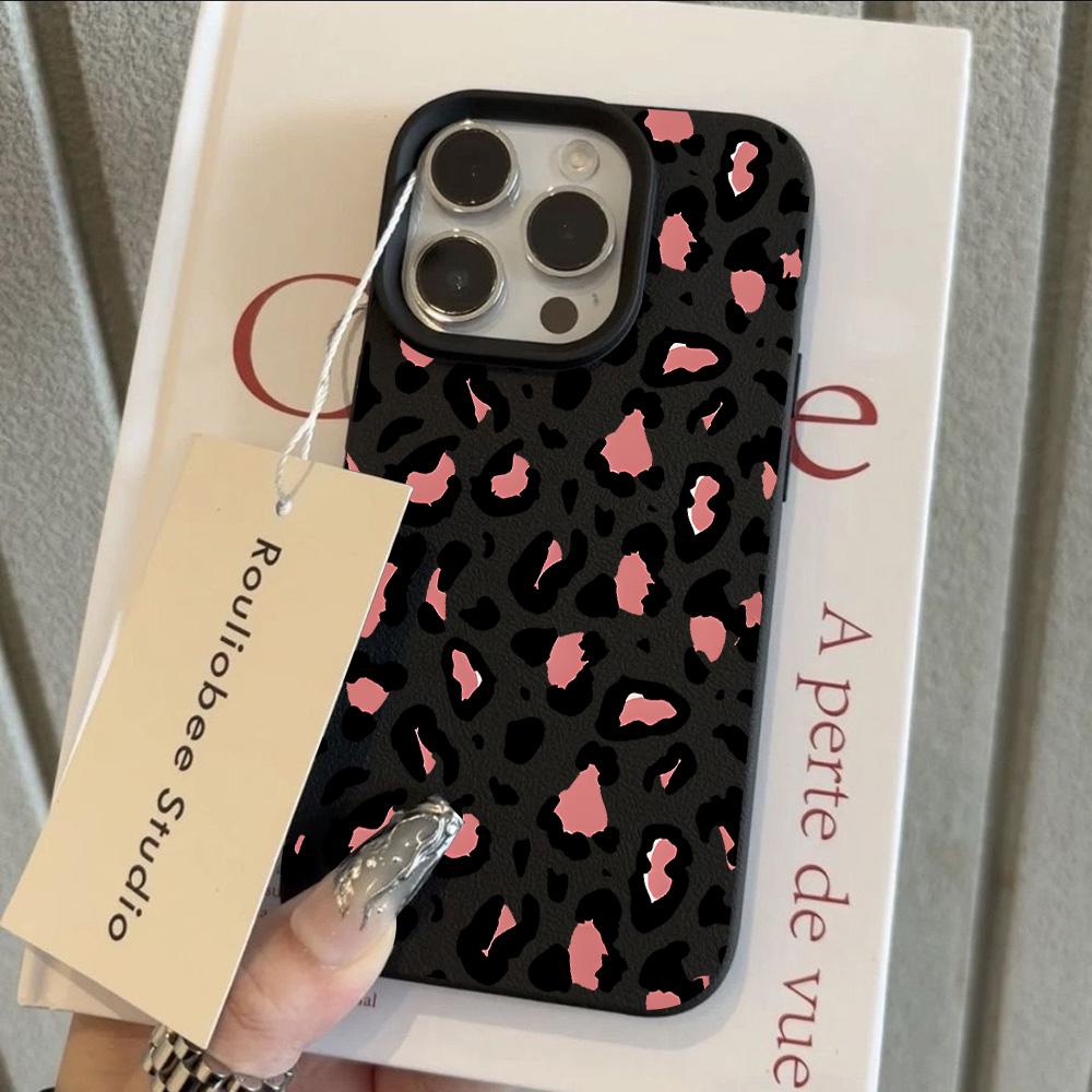 

Роскошный Чехол для Телефона с Рисунком Леопарда и Cool Lichee Leather Pattern Для iPhone 17 16e 16 15 14 13 12 Air Pro Max Plus X XR XSMax iPhone 12 Pro