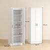 Armadio 175 cm con Spazio Contenitore, Mobile da Cucina con Ante Soft-Close e Ripiani Regolabili, Bianco
