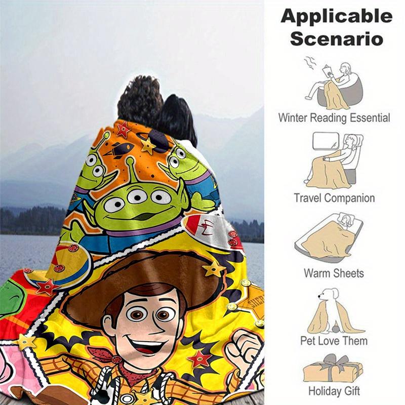 1pc,Toy Story Woody Alien Space Ship Sheriff Star Blanket Home Decor, Couch Cover, Outdoor, Gift, Bedroom, Living Room, Travel, Camping, Car