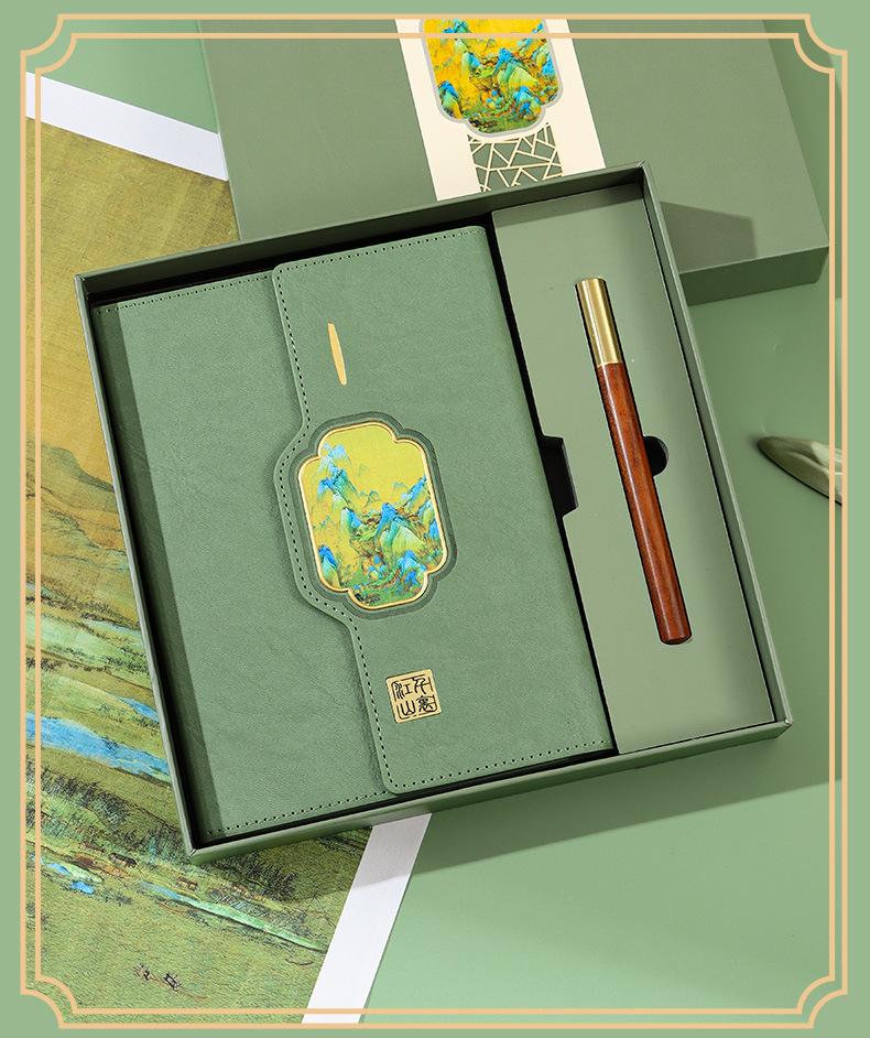 Custom Retro Laptop Gift Set with Notebook and Logo