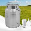 Modern Cylindrical 304 Stainless Steel Milk Jug with Spigot – 64L/16.9Gal Large Sealed Storage Bucket for Milk, Water, Honey