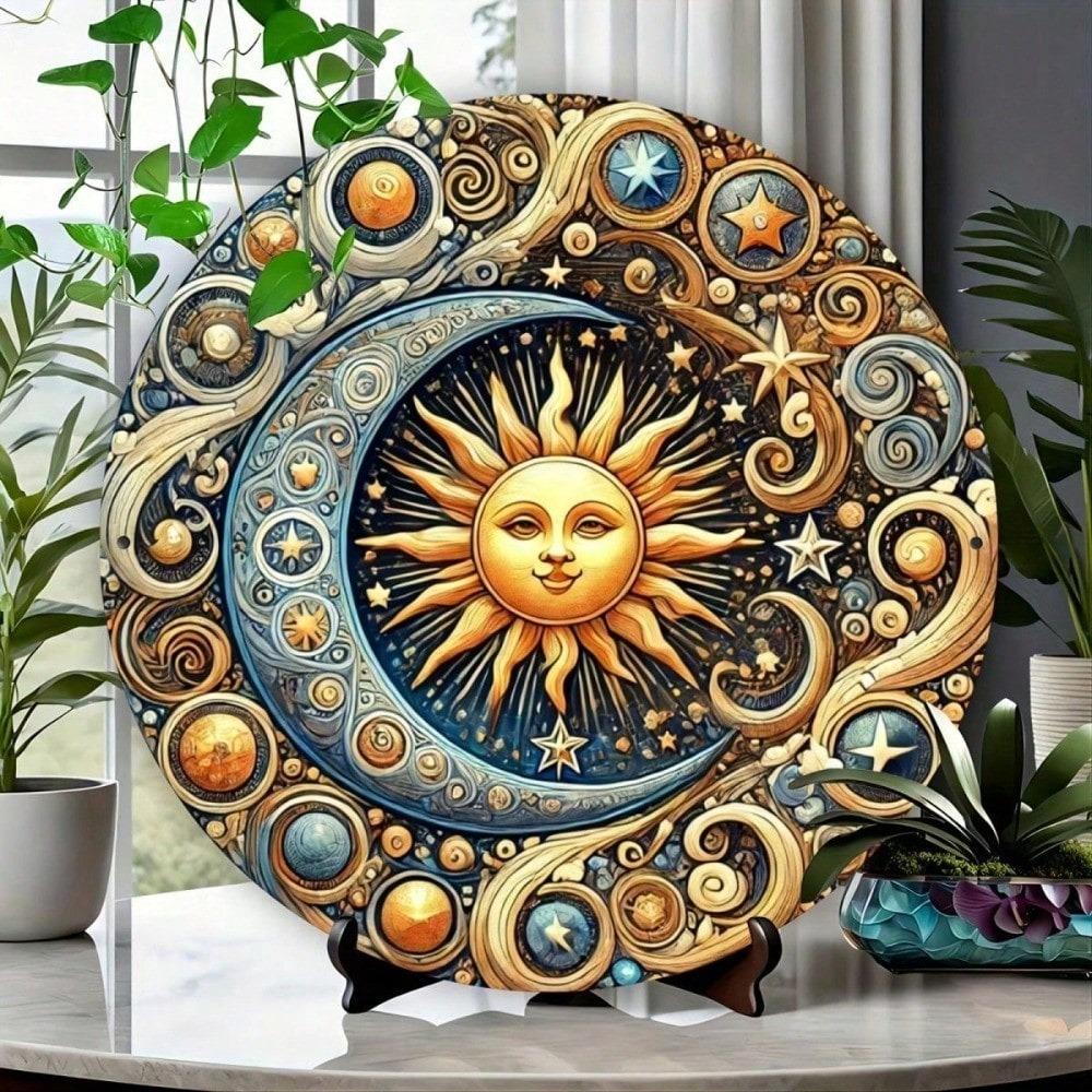 Flat Metal Sign Plate, Hanging Wall Art Decor