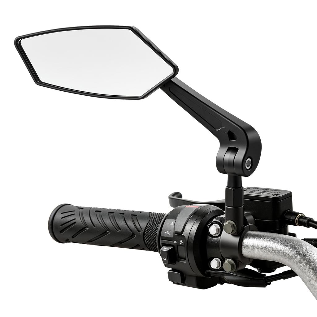 Universal Motorcycle Handlebar Clamp Mirror 360° Rotation Rearview Mirror M10 10mm Screw Bicycle Handle Bar Reflective Mirrors