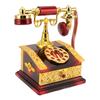 Dial Telephone Shaped Music Box Exquisite Retro Music Jewelry Box for Home Living Room Cafe Bar