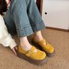 Round Head Brown Retro Platform Small Leather Shoes Women's 2025 New Spring and Autumn Skirt Heightening French Mary Jane Single Shoes
