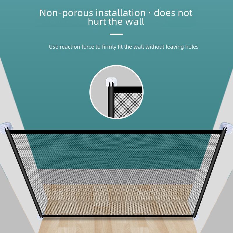 Gard portabil pliabil pentru animale de companie: Plasă de izolare de siguranță fără găuri pentru casă.