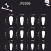 1 Sheet Coffin Press on Nails French Fake Nails Tips Full Cover Acrylic Nails Glossy Horrible Halloween False Nails