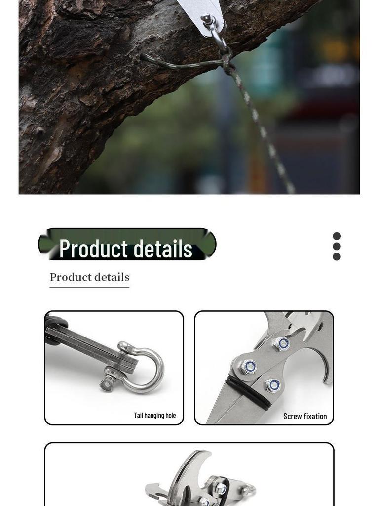 Thickened Stainless Steel Multifunctional Outdoor Gravity Climbing Hook & Grappling Claw