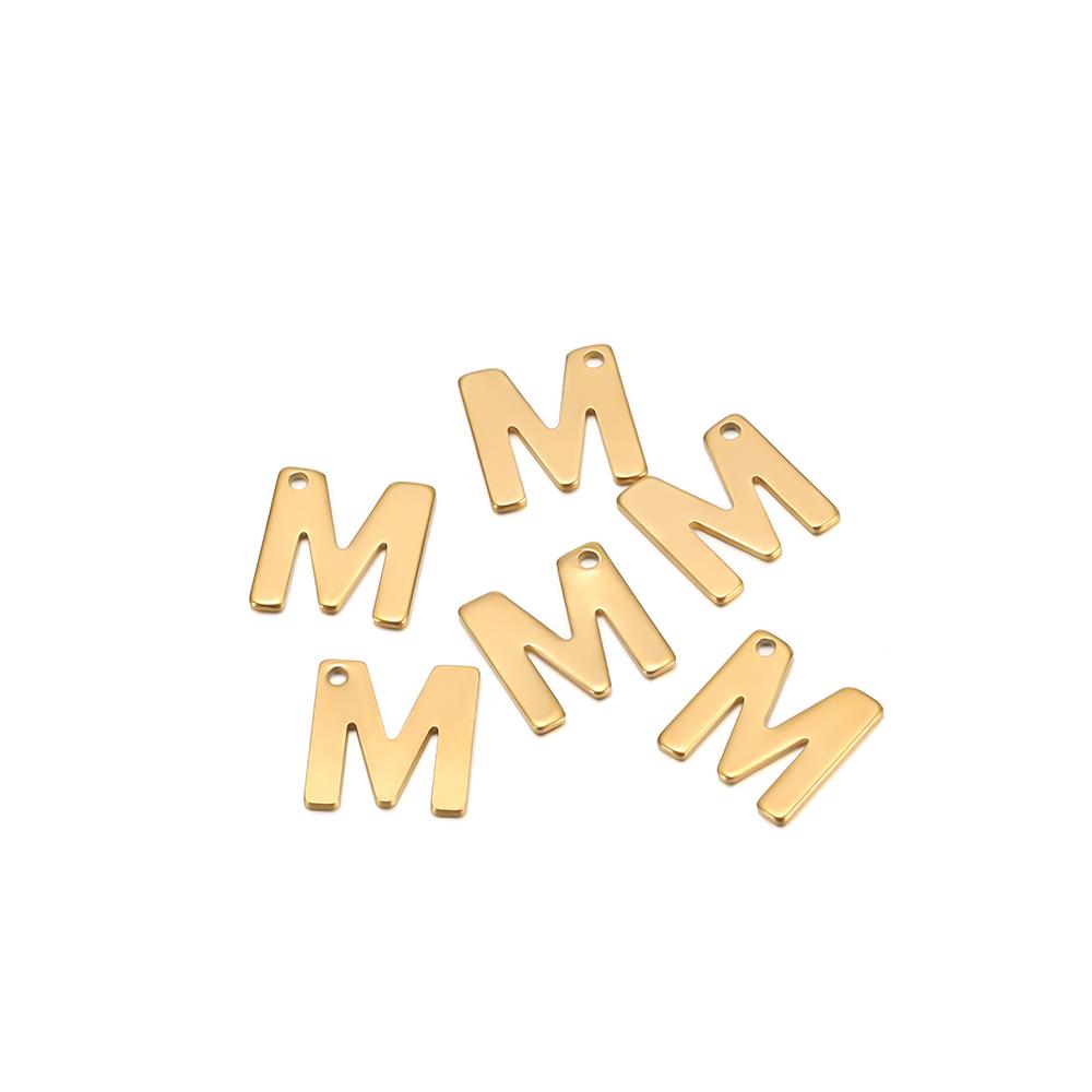 30pcs Stainless Steel Gold Color A-Z 26 Letter Pendant Alphabet Charms Pendant for DIY Jewelry Making Earrings Bracelet Necklace