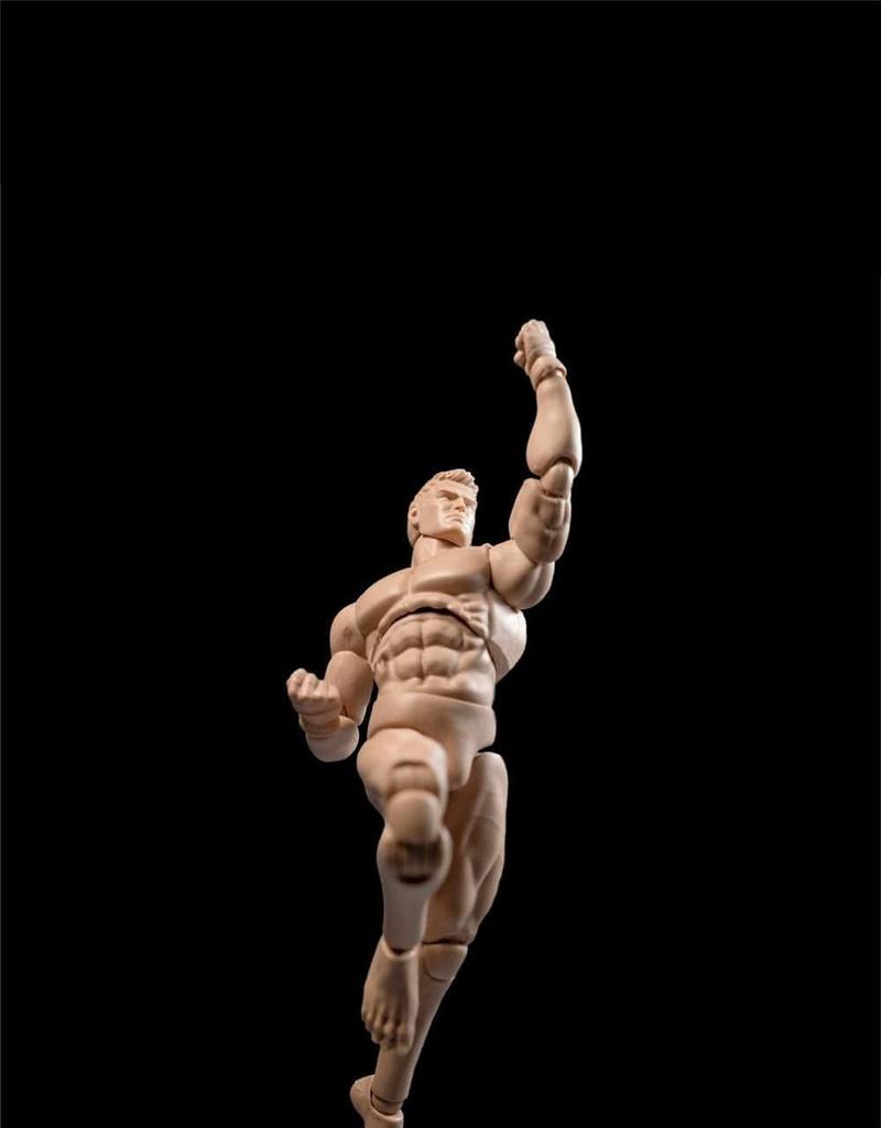 Scale Action Male Body Normal White Muscular Male Body Flexible Miniature Action Figure Body Doll Collection 1/12 Figure, 6-Inch Model, Skin, Model,