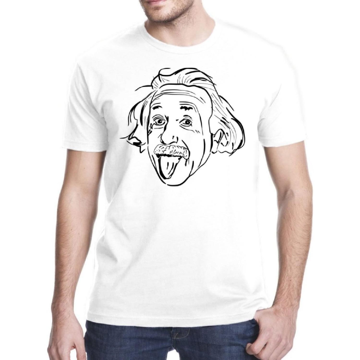Einstein Tongue T-Shirt, 2XL, White S