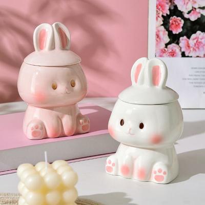 Kawaii Rabbit Ceramic Mug – Cute INS Style Coffee Cup for Couples, Milk Tea, Breakfast, Valentine's Gift