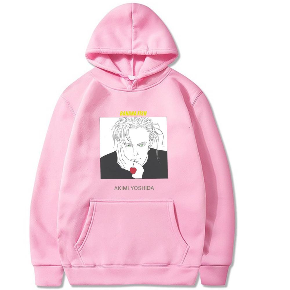 Banana Fish Autunm Winter Printed Men Hoodie Brand Hoody Y2K Clothes Vintage Fashion Casual Unisex Long Sleeve Pullovers
