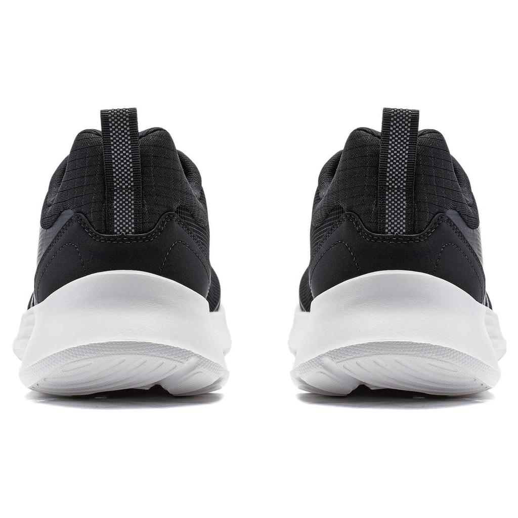New LiNing Feather Wear Resistant Slip Resistant Low Top Running Shoes Men's Black White ARST065-3