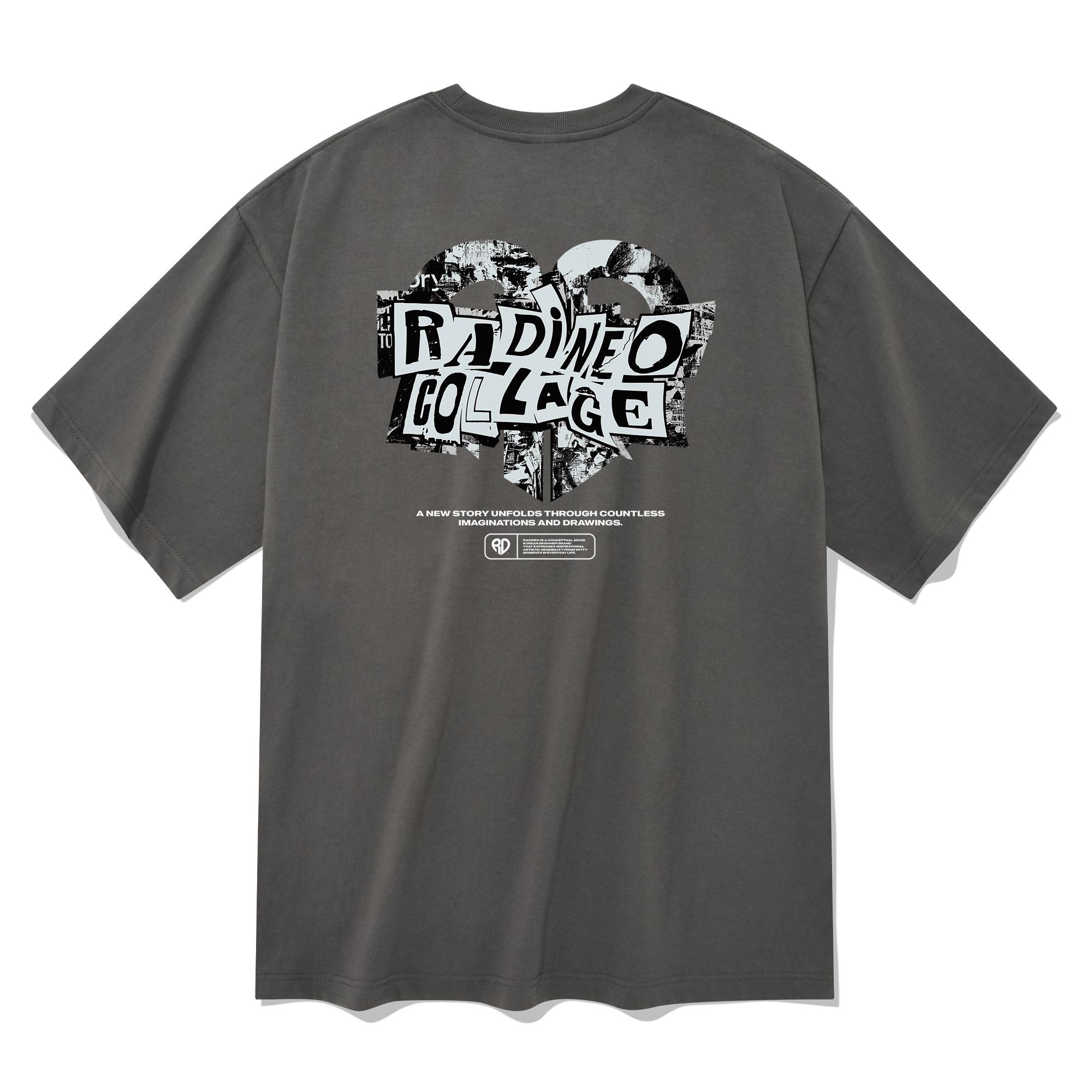 Radineo Collage Short Sleeve T-Shirt Gray Gray (Gray)/L