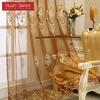 1 Stück Nuan Serie Europäischer Luxus Klassisch Bestickter Voile Vorhang Transparent Tüll für Wohnzimmer Schlafzimmer Balkon Fenster Heimdeko