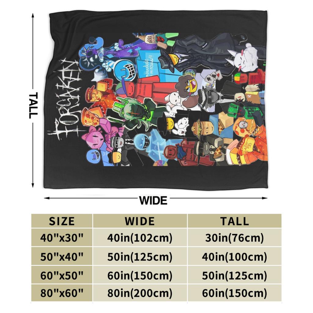 Forsaken Character Flannel Blanket Winter Warm Soft Throw Blanket for Children Home Decor Print Bedspread Sofa Bed Cover
