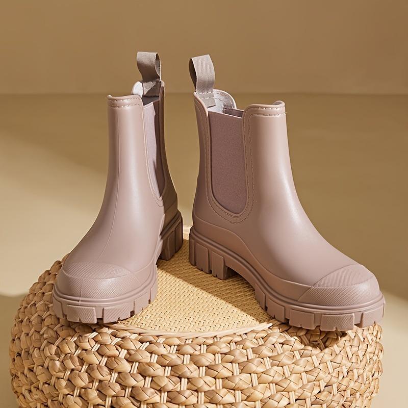 Women's Mid-Calf Rain Boots | Thick Non-Slip Sole, PVC Upper, Casual & Formal Wet Weather Footwear, Rain Shoes, Footwear, Rainy Day Shoes
