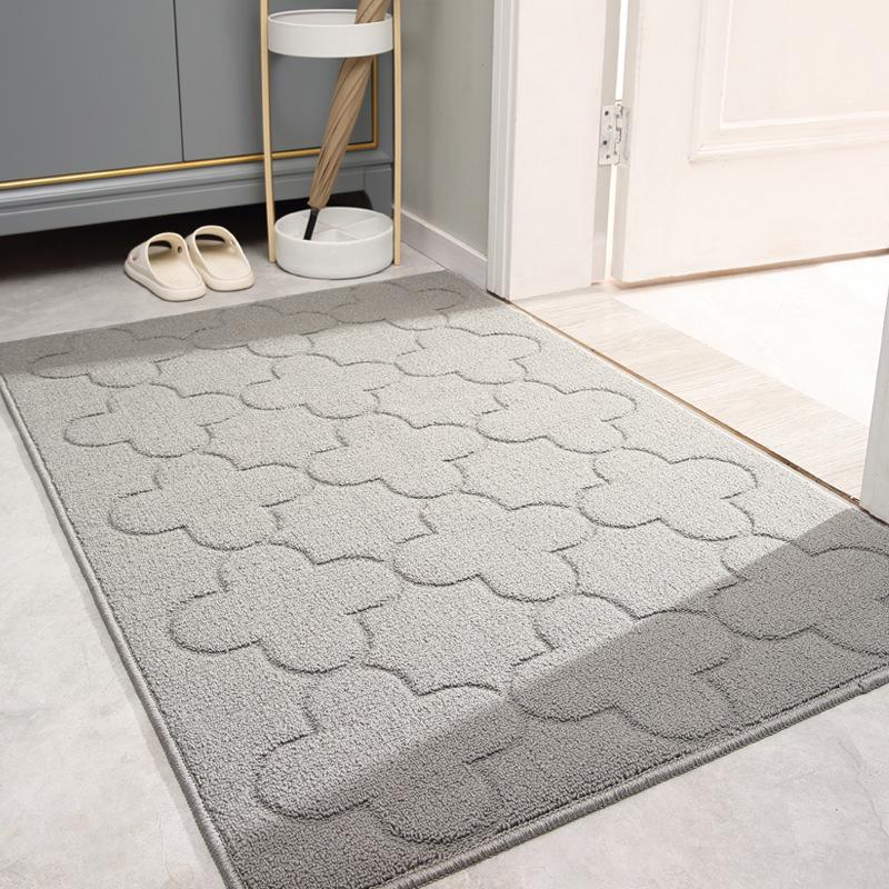 Solid Color Door Entry Door Floor Mat Door Mat Household Front Door Entrance Entrance Water Absorbent Dirt and Non-slip Mat Carpet