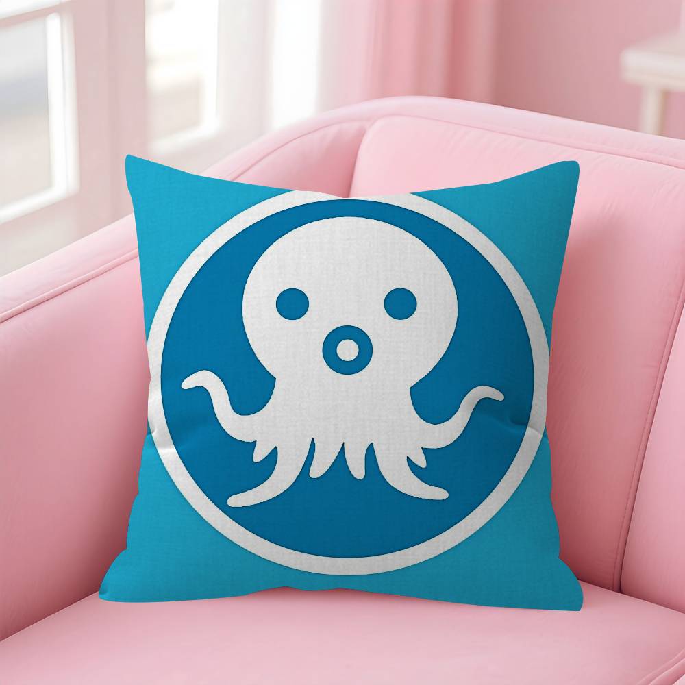 

Bblue Octonauts Logo Personalized Pillow Dust Cover Bedroom Kids Party Decoration Pillowcase Birthday Children Gift 30x30 cm