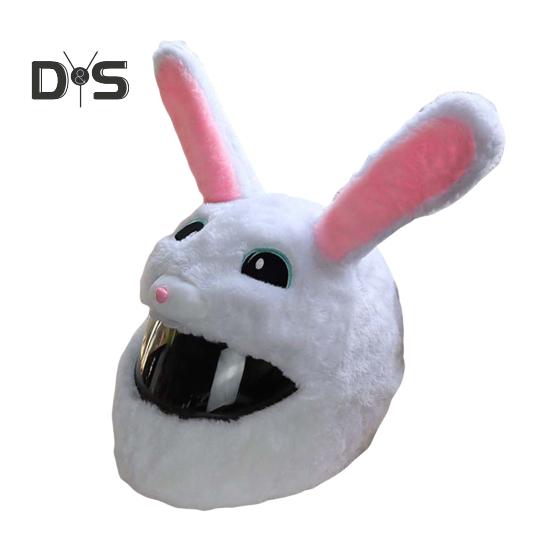 Motorsykkelhjelmdeksel Støvtett Universal Sykkelhjelmtrekk Funny Plush Motorsykkelhodeplagg for helhjelmer