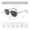 ZENOTTIC 2025 Fashion Hexagonal Geometry Polarized Sunglasses Unsiex Polygon Metal Shade Pilot Sun Glasses ZS1210