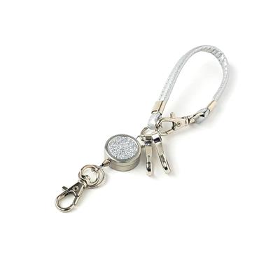 A.Y.Judie Reel Strap, 3 Hooks, Glitter Silver, S52-107, C202990