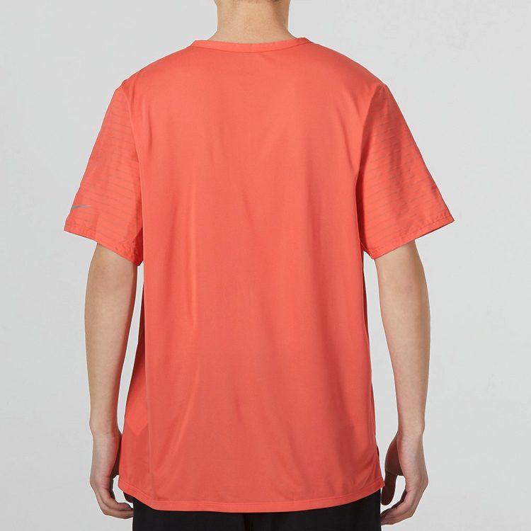 Nike T Shirts Men's Orange Crew Neck Moderate Straight Fit DD4852-814