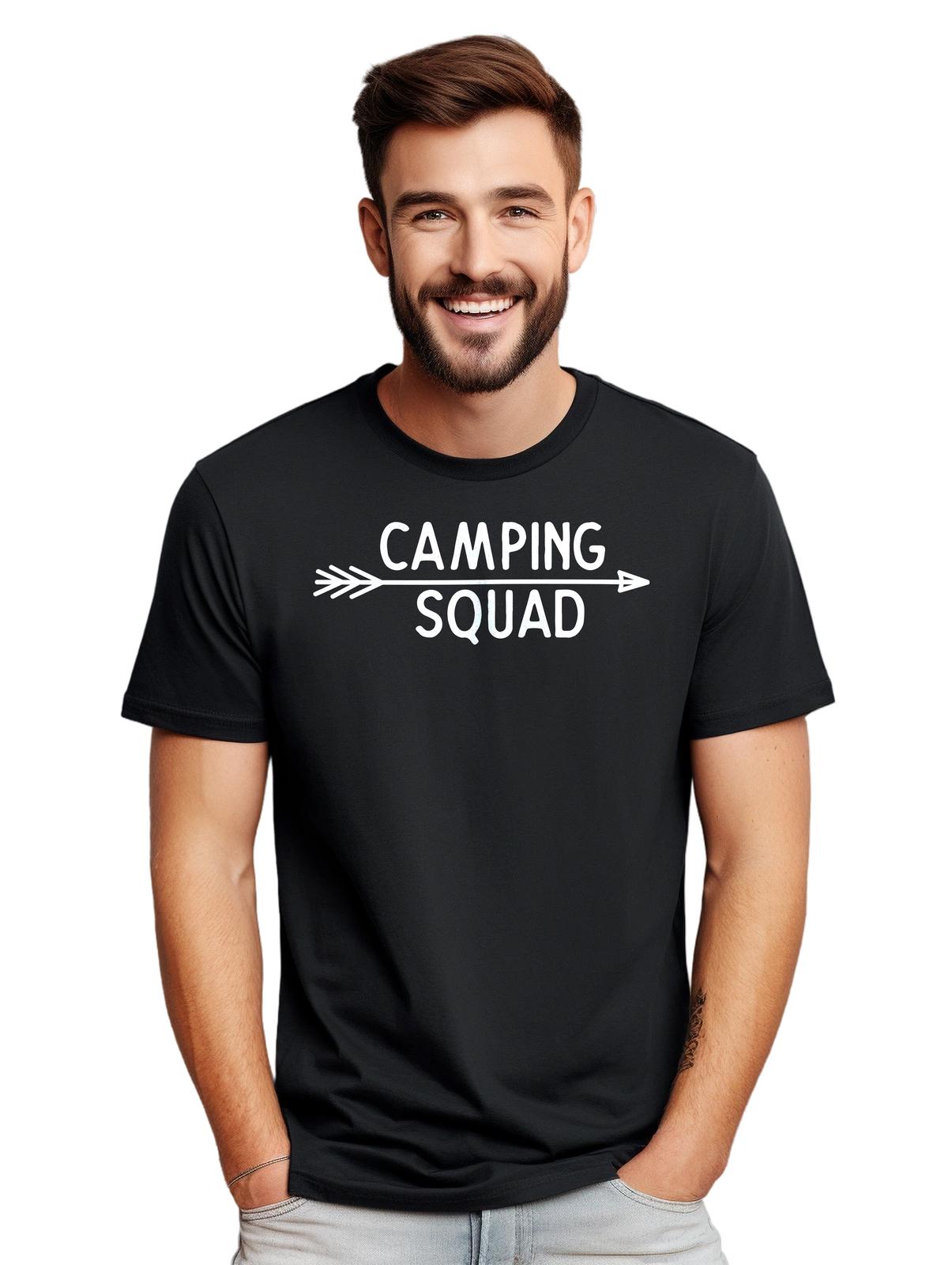 

Camping Squad T-Shirt Mens Womens Tees Top - Funny and Adventure-Read y! Funny T-Shirt Mens Womens Tees Top, Unisex Printed 4XL