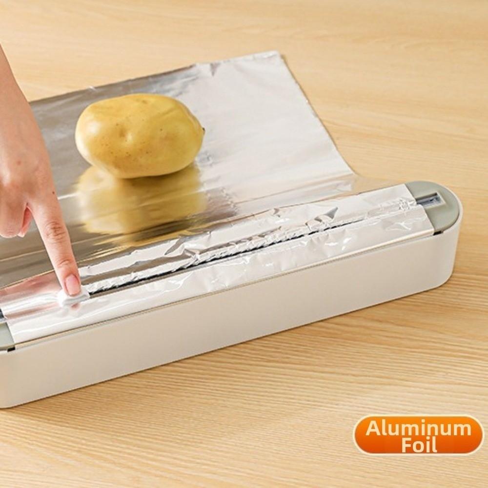 Easy Install Food Cling Film Dispenser Magnetic Stretch Film Cutter Wrap Dispenser  Countertop